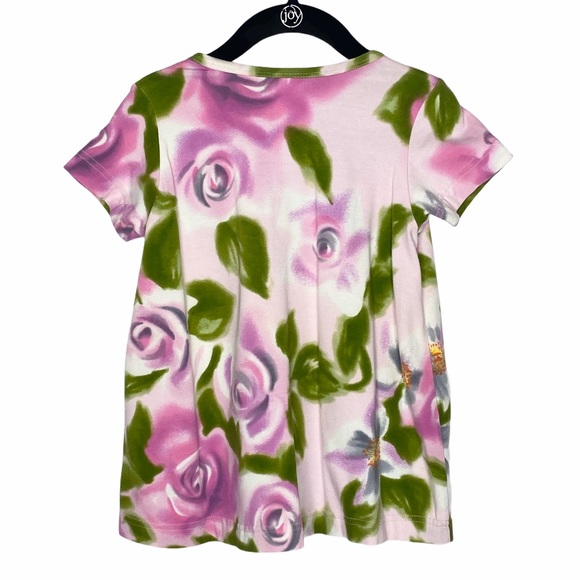 Vintage: Oilily ♔ Mommy + Me Floral Stretch T Shirt Dress ♔ Pink ♔ Medium / 12MO - Picture 10 of 16